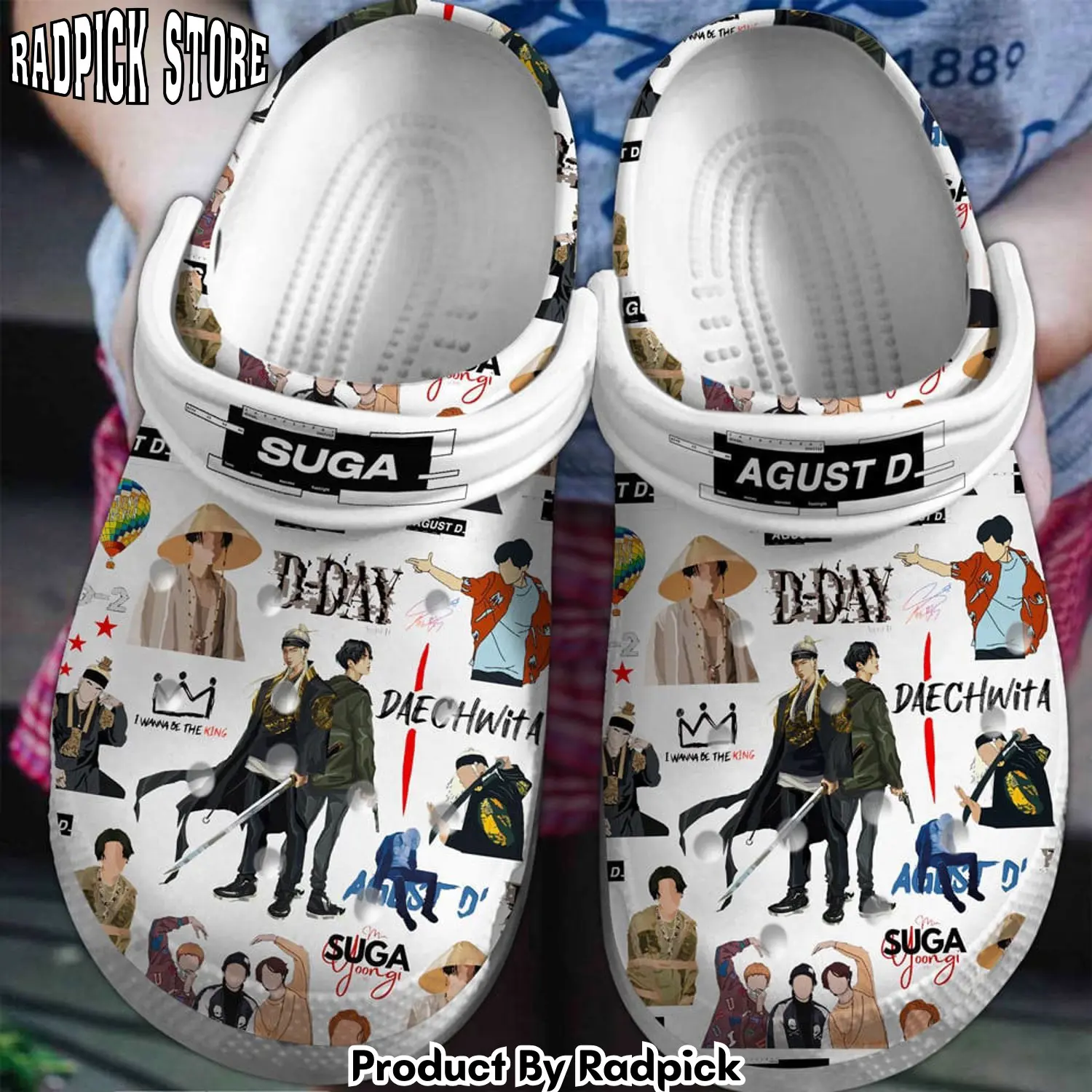 Radpick suga bts music band clogs shoes comfortable for men women rp6521092